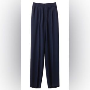 H&M Studio Trouser blue with Black Stripe and elastic waist Size 6